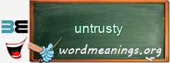 WordMeaning blackboard for untrusty